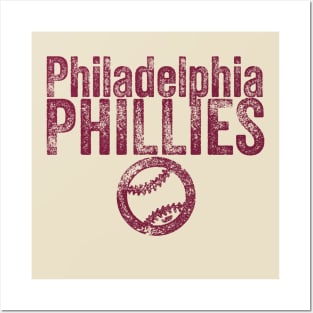 Phillies Vintage Weathered Posters and Art